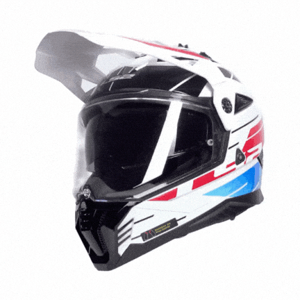 LS2 PIONEER 2 NAMIB BEYAZ-MAVİ-KIRMIZI KASK