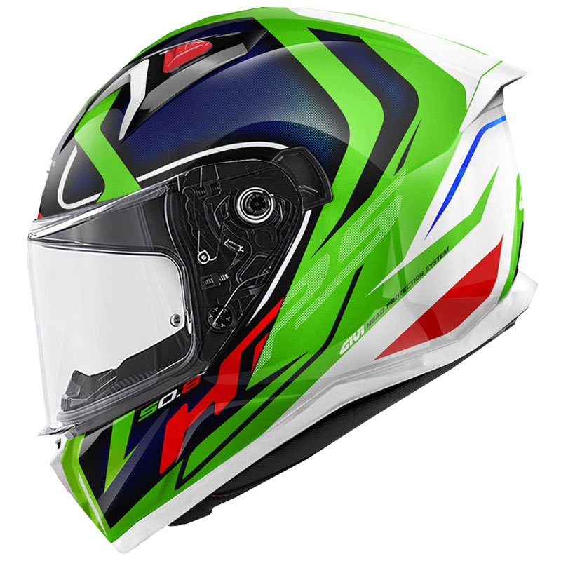 GIVI 50.8 RACER BEYAZ-YEŞİL-MAVİ KASK