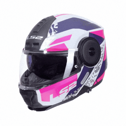 LS2 SCOPE 2 OXYD MAT GRİ-MAVİ-MOR KASK